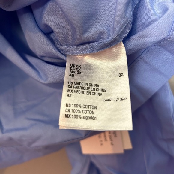 And Now This Cropped Shirt Blouse Top Long Sleeve Button Down Blue Size 0X NWT - Picture 7 of 7